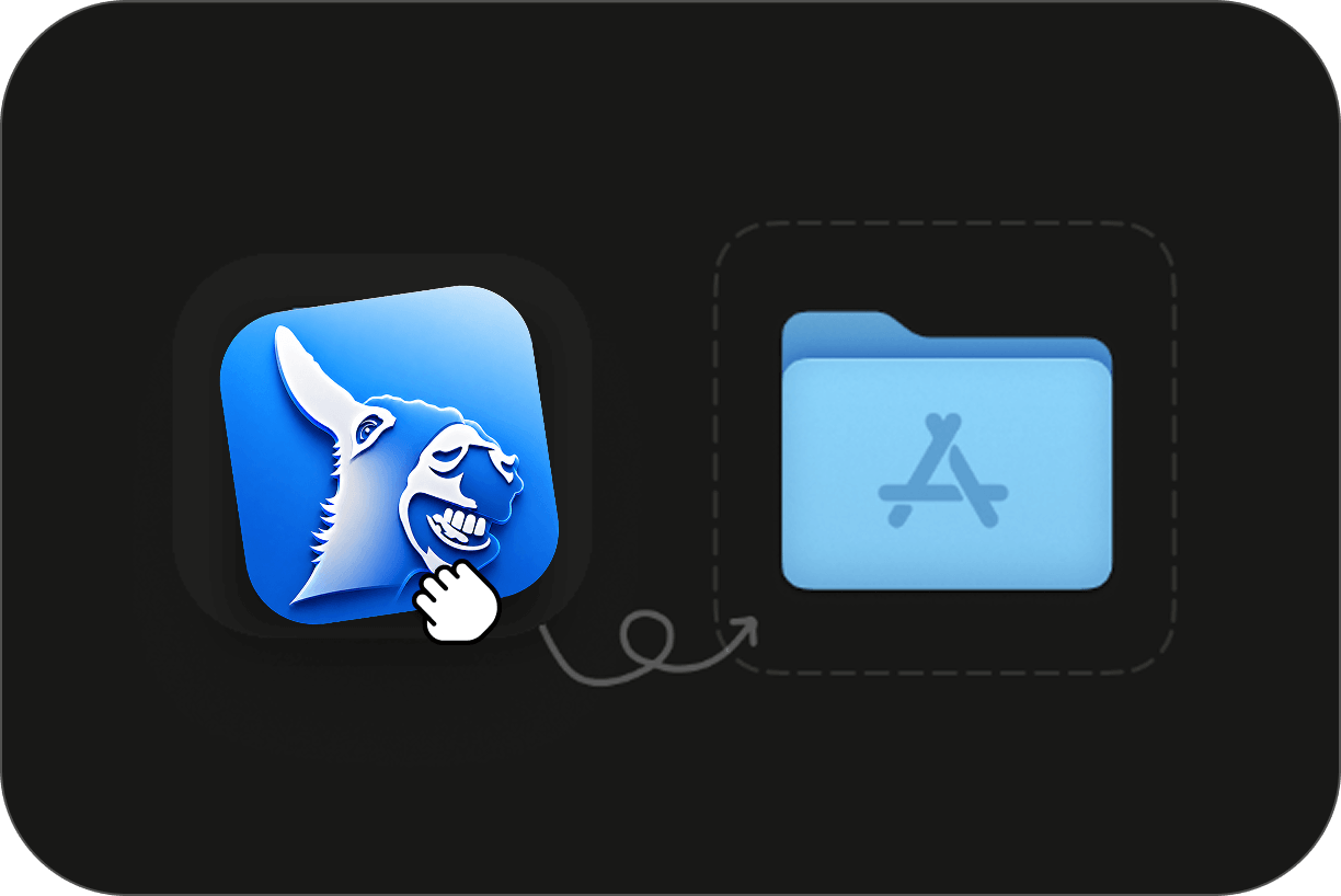 DepCut app icon being dragged into the Applications folder.